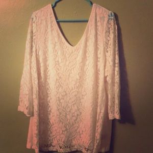 Lane Bryant white blouse